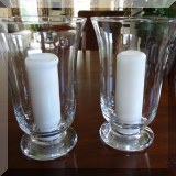 G02. Pair of Villeroy and Boch hurricanes. 14”h - $76 for pair